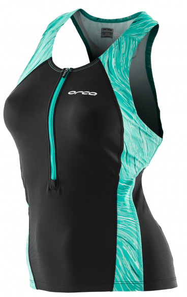 Orca Core Support singlet mouwloos tri top zwart/groen dames JVC820
