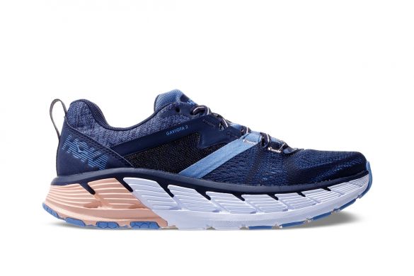 Hoka One One Gaviota 2 wide hardloopschoenen blauw/roze dames 1099718-MIDP