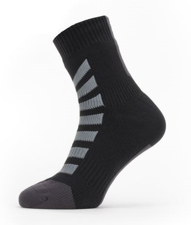 Sealskinz All weather fietssok met Hydrostop zwart/grijs/wit 11100062-0191