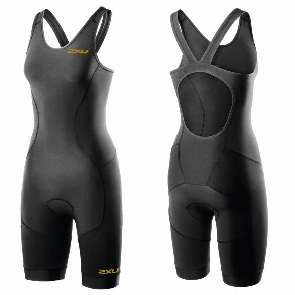 2XU GHST Tri suit zwart/goud dames WT3606d