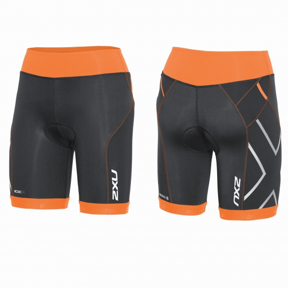 2XU Compression Tri short zwart/oranje dames WT3621b