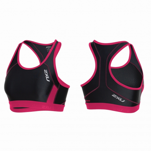 2XU Perform Tri Bra zwart/roze dames WT3638a