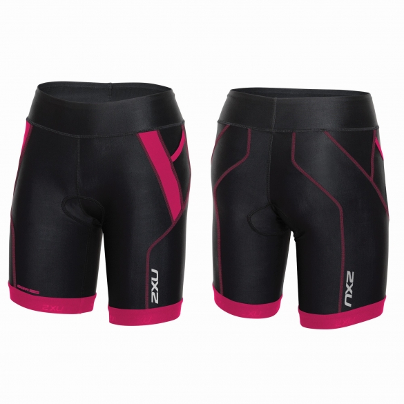 2XU Perform 7" Tri short zwart/roze dames WT3640b