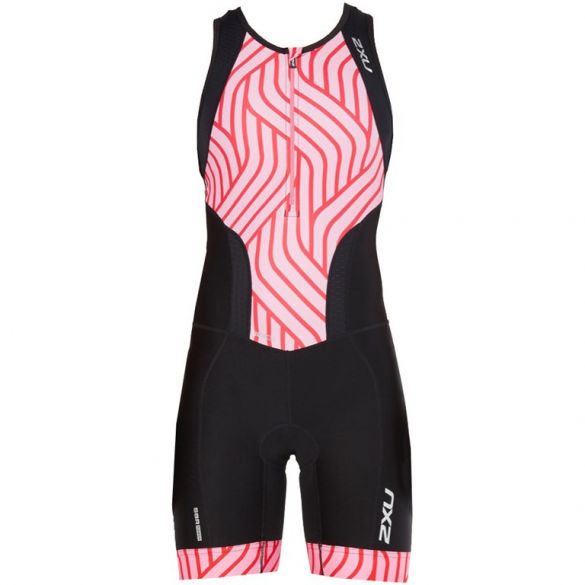 2XU Perform mouwloos trisuit zwart/roze dames 2018 WT4855d-BLK/RPT-VRR