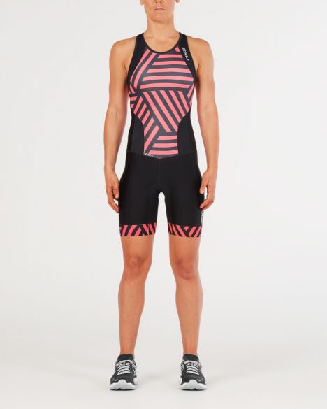 2XU Perform Y-back trisuit zwart/rood dames WT4856d-BLK/GMN