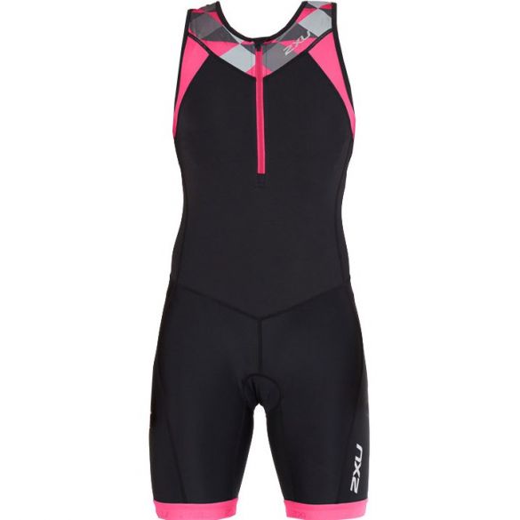 2XU Active mouwloos trisuit zwart/roze dames WT4865d-BLK/RPP