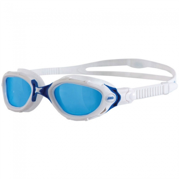 Zoggs Predator Flex zwembril wit/blauw - blauwe lens 303848