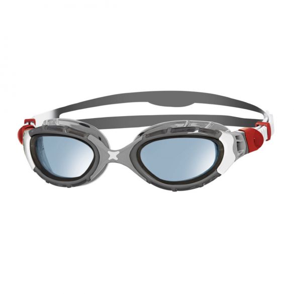 Zoggs Predator flex zwart/grijs - blauwe lens 337848