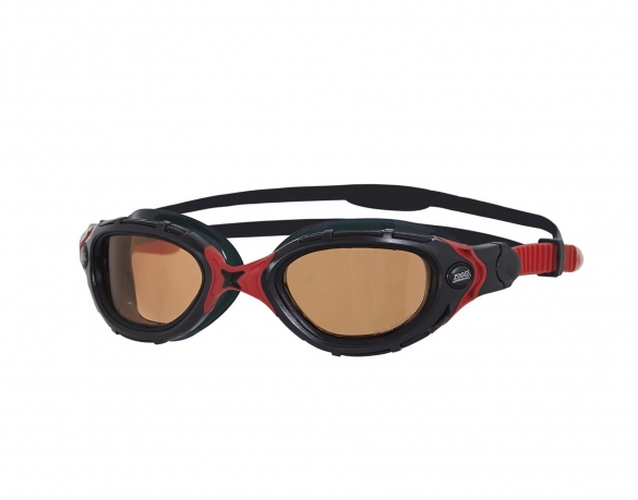 Zoggs Predator flex Polarized zwembril zwart/rood 328847