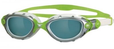 Zoggs Predator Flex zwembril wit zilver groen donkere lens 316848