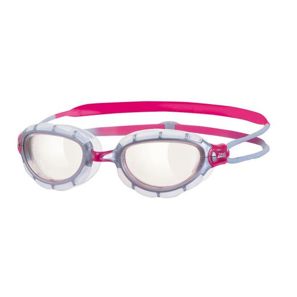 Zoggs Predator women transparante lens zwembril zilver/roze 300870
