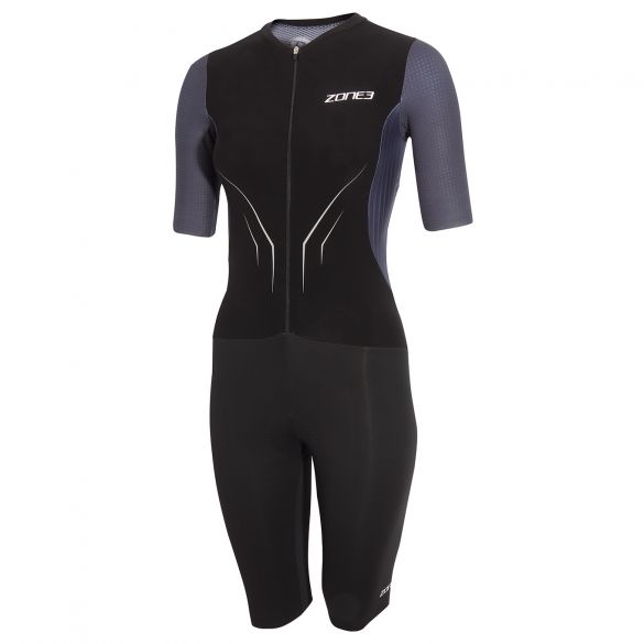 Zone3 Aeroforce X korte mouw trisuit zwart/grijs dames TS20WAFS101
