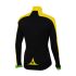 Sportful Force thermal lange mouw fietsshirt zwart/fluo geel heren  1101276-291