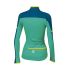 Sportful Grupetto pro W thermal lange mouw fietsshirt groen/blauw dames  1101701-167