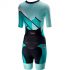 Castelli All out W speed trisuit korte mouw groen/blauw dames  18115-044