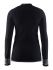 Craft warm intensity CN lange mouw ondershirt zwart/granite dames  1905347-999985