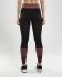 Craft Core block tight hardloopbroek zwart/red dames  1905966-702999