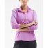 2XU GHST 1/2 Zip hardloopshirt lange mouw roze dames  WR6207a-ULTWHT