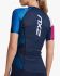 2XU Aero tri top korte mouw blauw dames  WT6666a-MDN/FTV