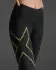 2XU Light Speed Mid-Rise Compression hardloopbroek Black/Gold Reflective Dames  WA6523B-BLK/GRF