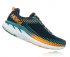 Hoka One One Clifton 5 wide hardloopschoenen zwart/blauw heren  1093757-BISB