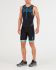 2XU Active mouwloos trisuit zwart/blauw heren  MT4862d-BLK/RDB-VRR