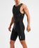 2XU Perform rear zip mouwloos trisuit zwart heren  MT5527d-BLK/BLK