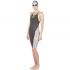 Arena Powerskin Carbon-Ultra open back badpak grijs/rood dames  AR2A312-546