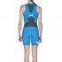 Arena ST front zip mouwloos trisuit blauw dames  AR1A914-88