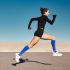 Stox Running Ultralight Socks blauw/roze dames  RUNTHSKW-7243