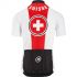 Assos Suisse Fed SS korte mouw fietsshirt wit/rood heren  132028299