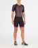 2XU Compression korte mouw trisuit zwart/rood dames  WT4843d-BLK/VCM-VRR